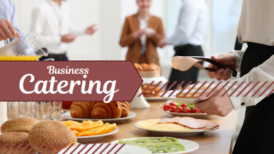 Group of colleagues in a conference room as an example of corporate catering