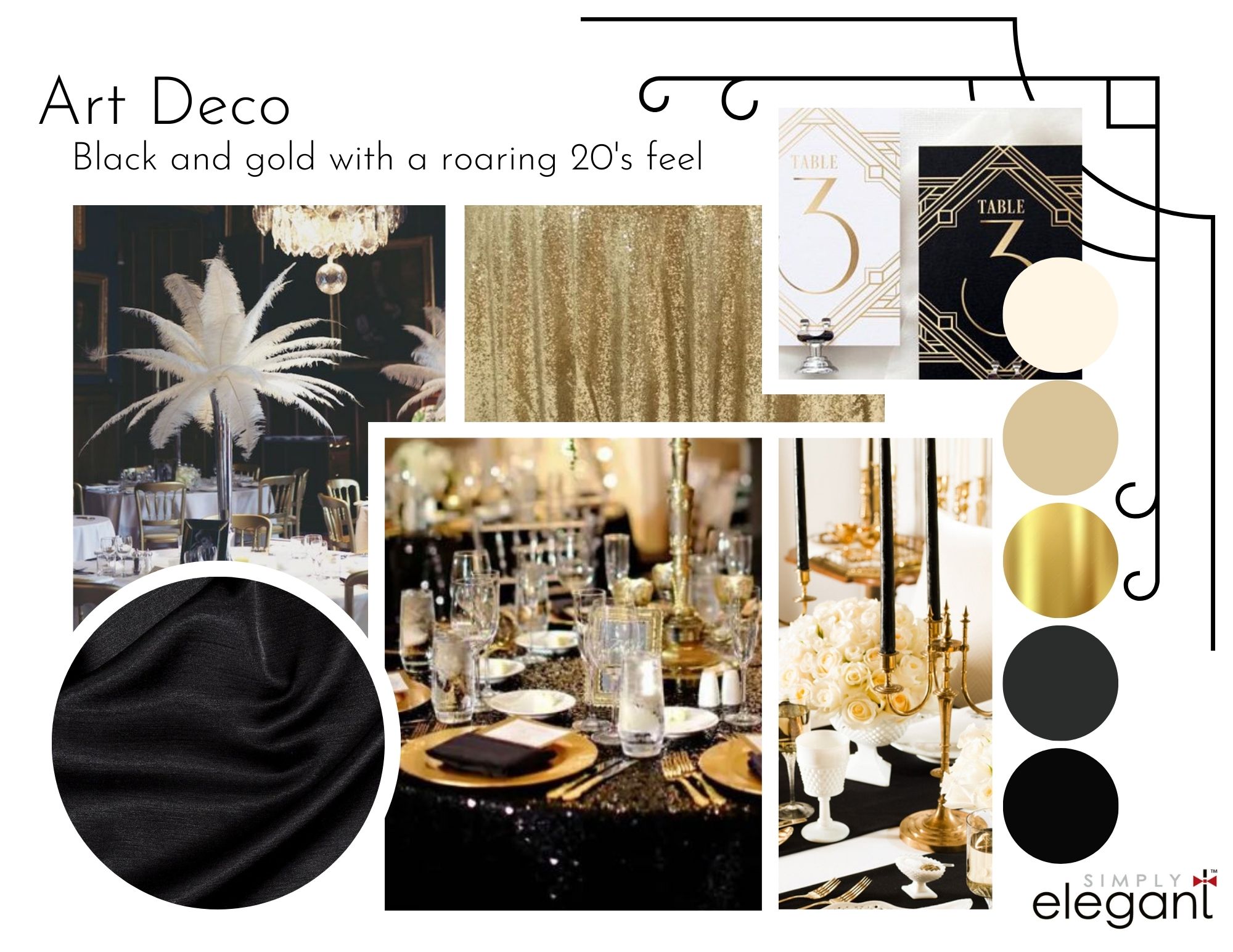 Art Deco Event Decorations Package Design
