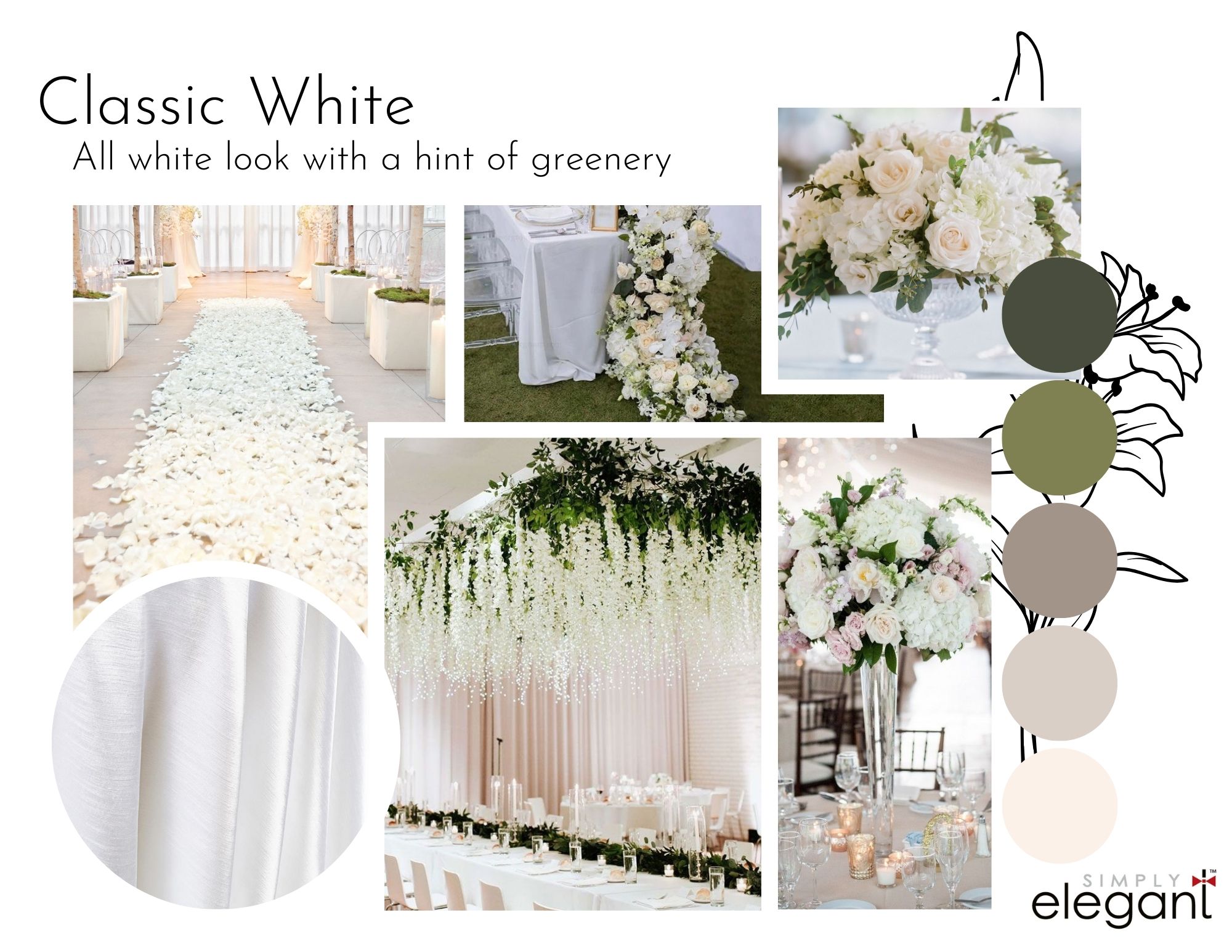 Classic White Event Decorations Package Design