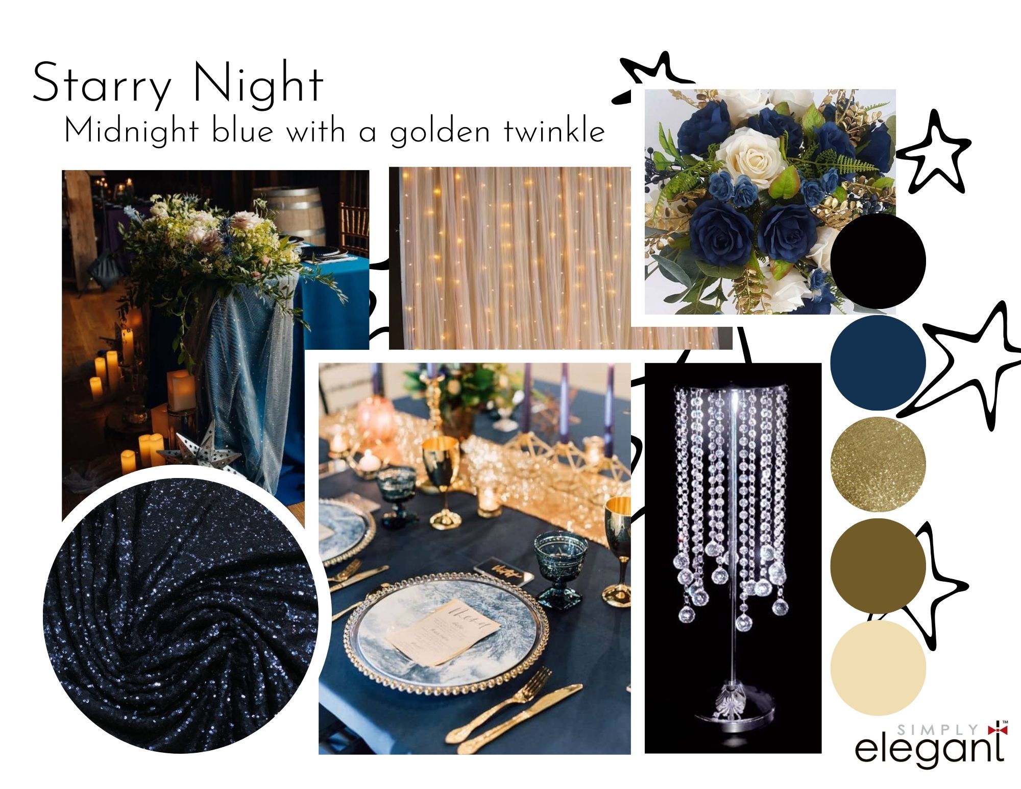 Starry Night Event Decorations Package Design