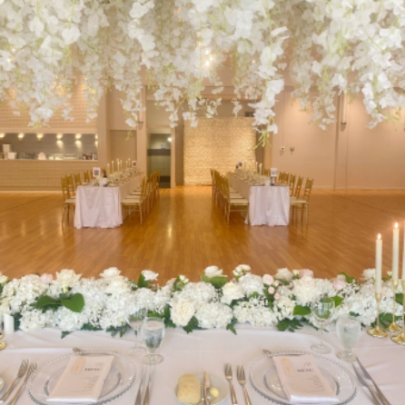 Head table at a wedding served at Waterfront Park in Calgary
